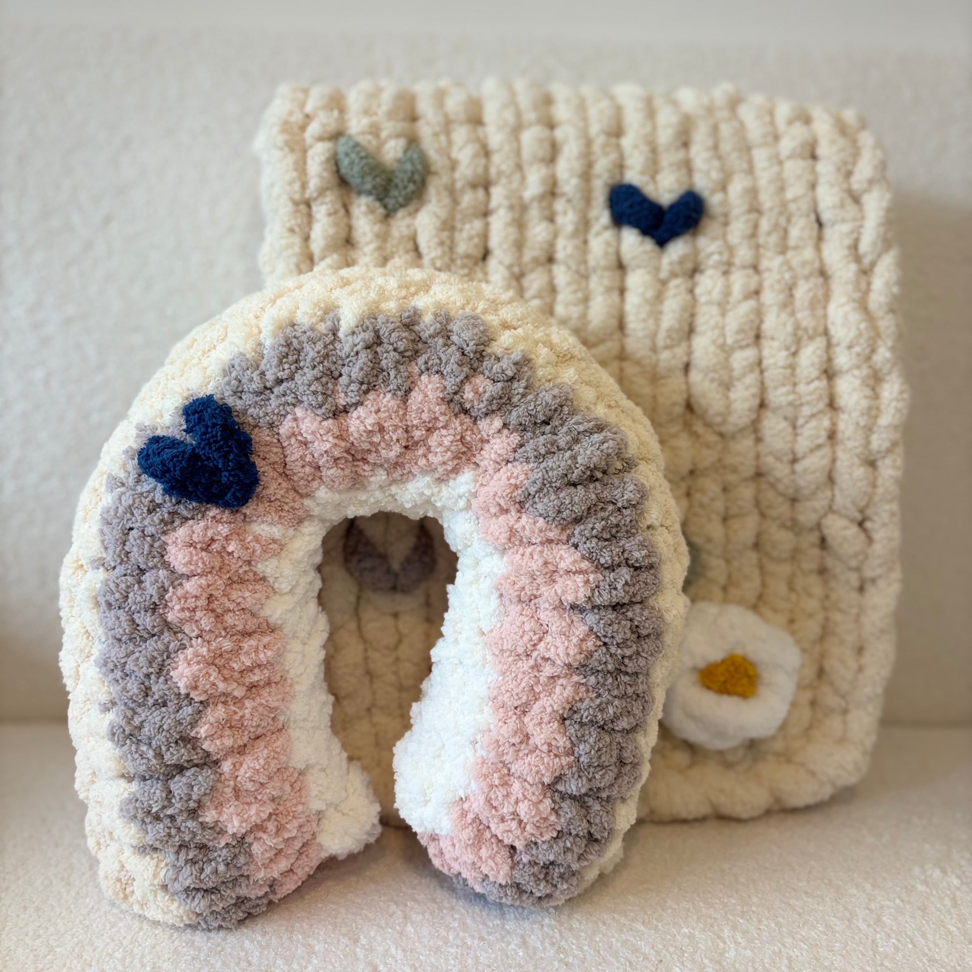 Tutoriel PDF - Coussin tour de cou en fil XXL