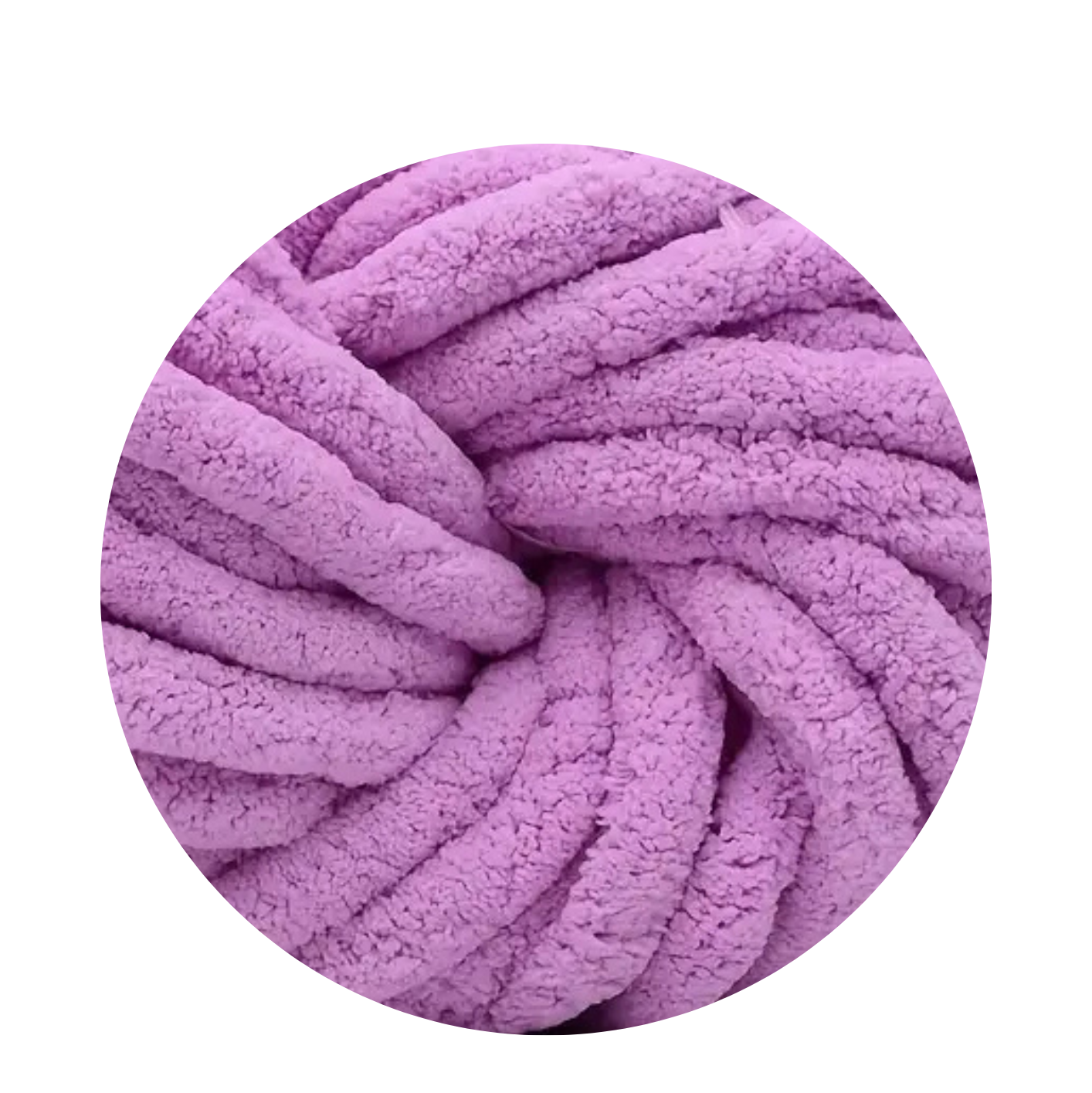 Laine XXL violet parme - Fil chenille vintage ultra doux