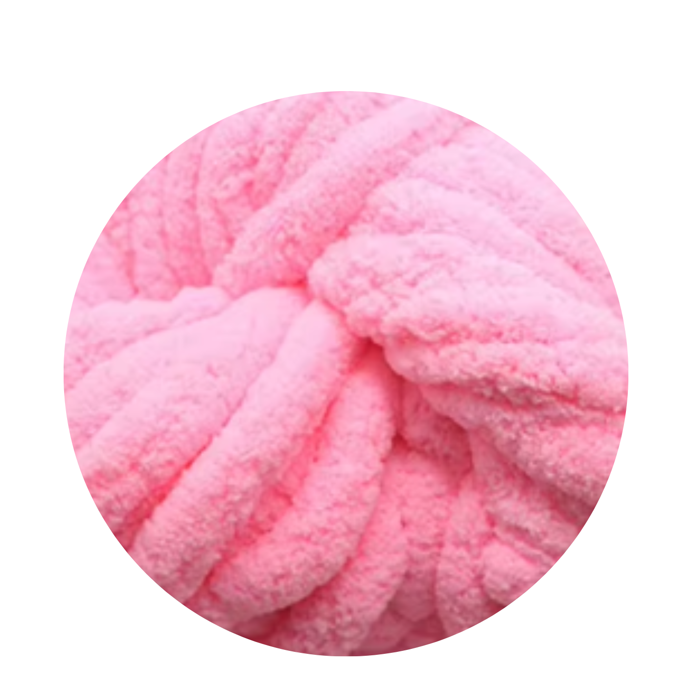 Laine XXL rose guimauve douceur - Fil chenille ultra doux