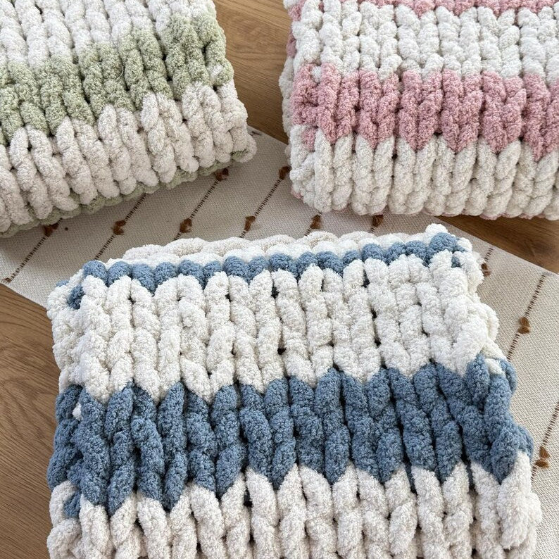 Tutoriel - Mini-cours débutant – Couverture épaisse en tricot à la main