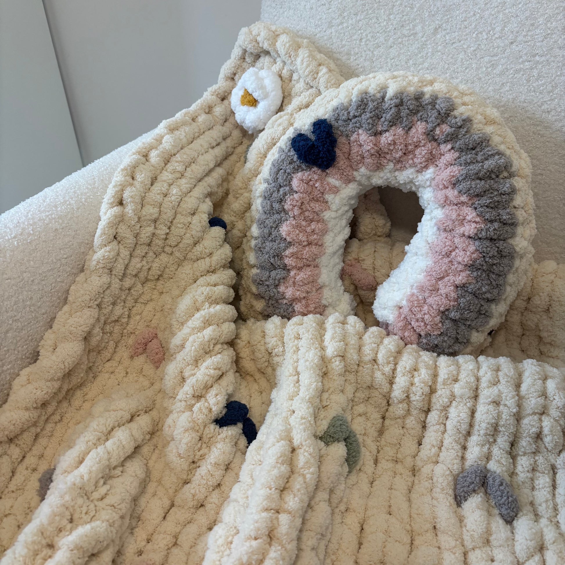 Tutoriel PDF - Coussin tour de cou en fil XXL