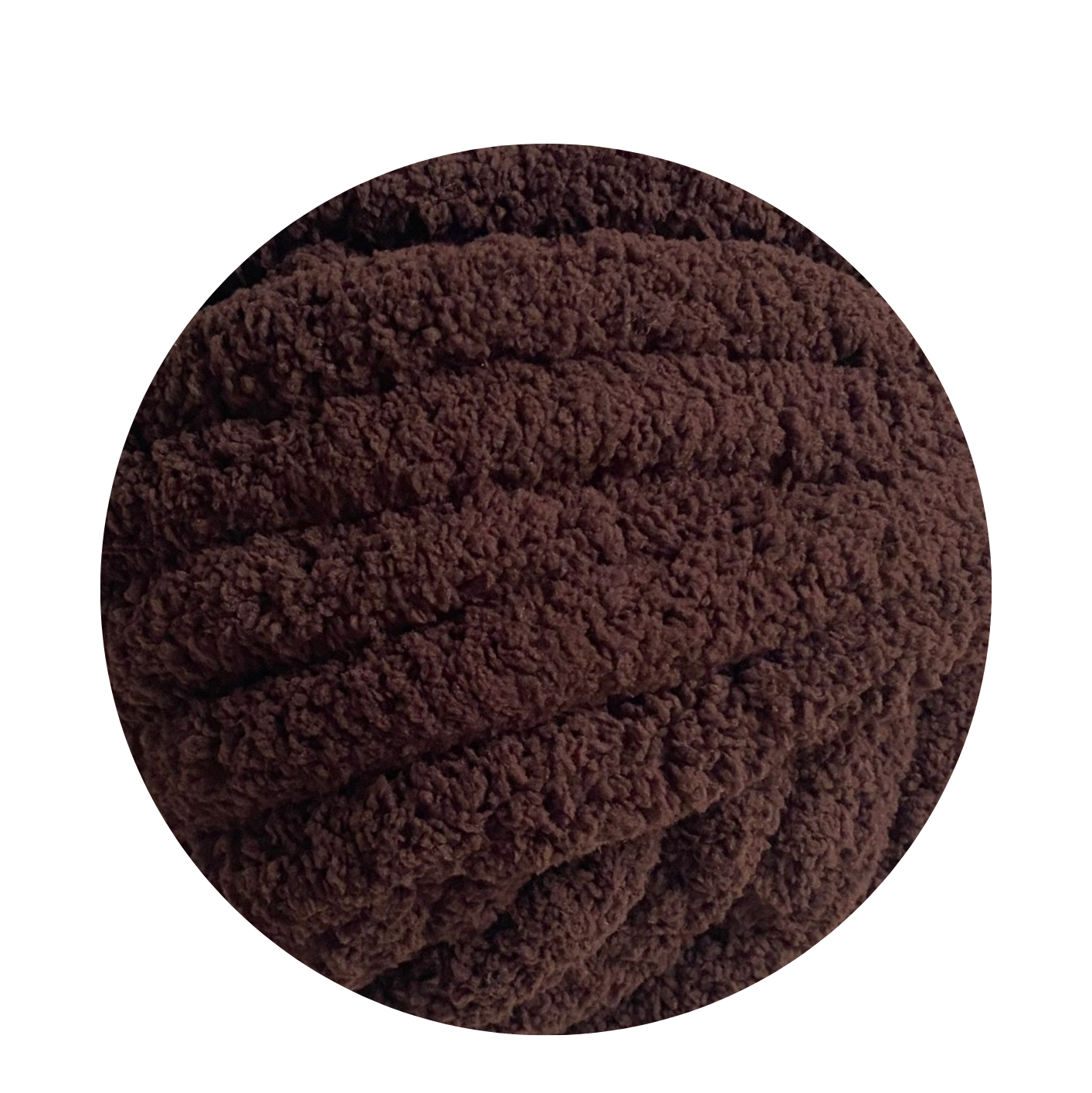 Laine XXL marron chocolat - Fil chenille gourmand ultra doux