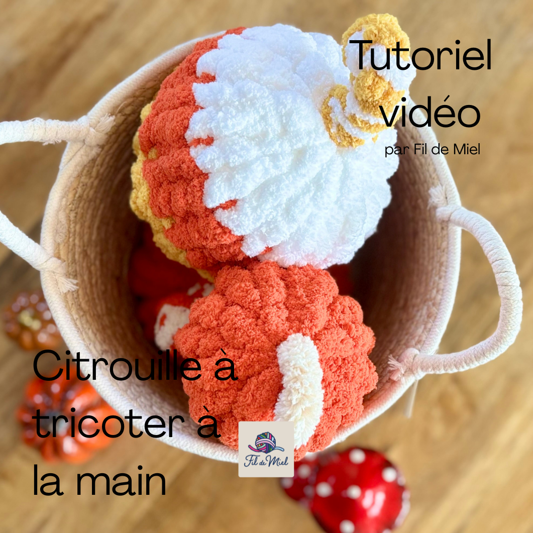 Tutoriel vidéo – Tricoter une citrouille pas à pas