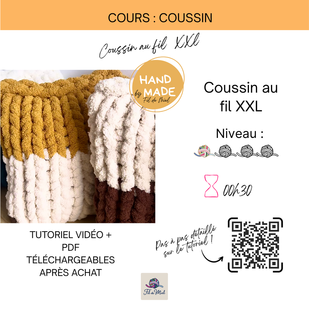 Tutoriel - cours débutant – Réaliser votre coussin fait main