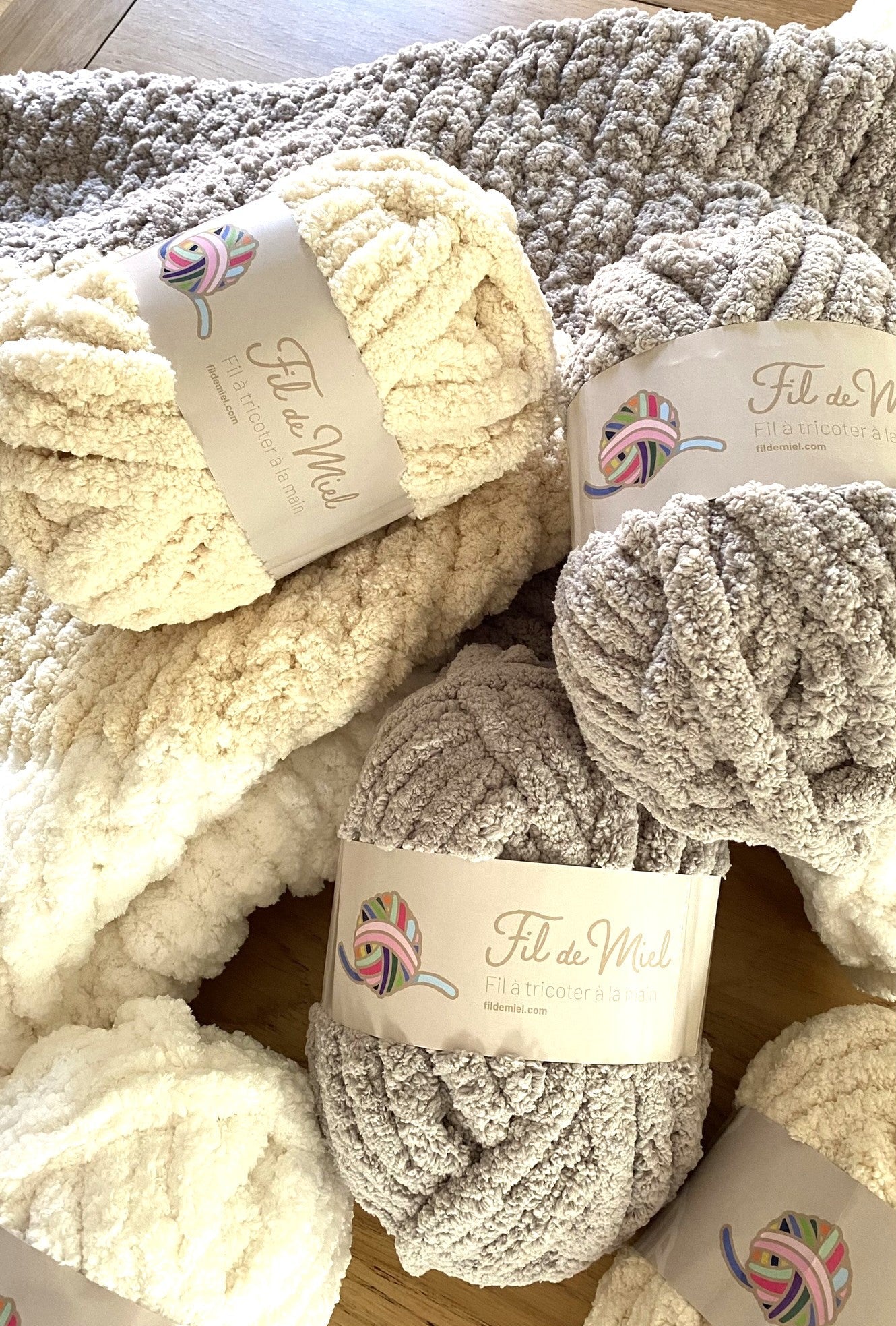 Mon Kit Couverture - Kit tricot couverture XXL avec laine ultra douce