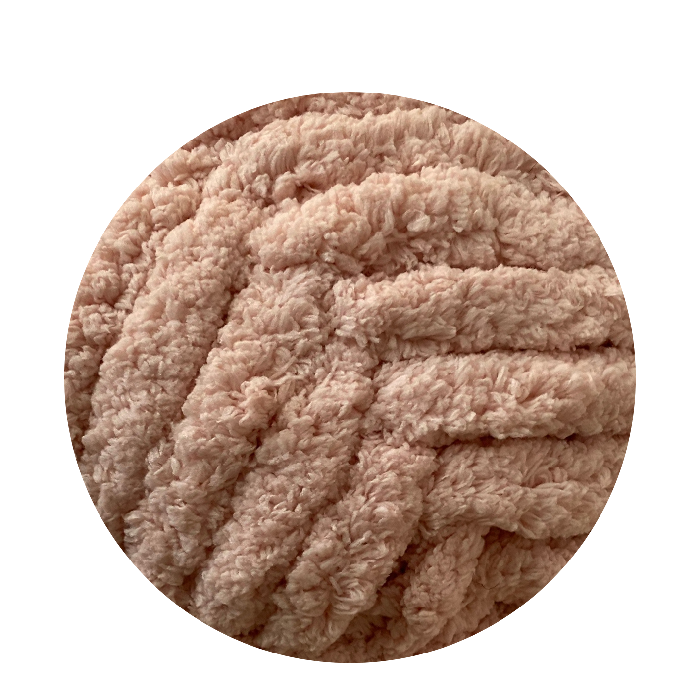 Laine XXL rose poudré romantique - Fil chenille ultra doux pour tricot
