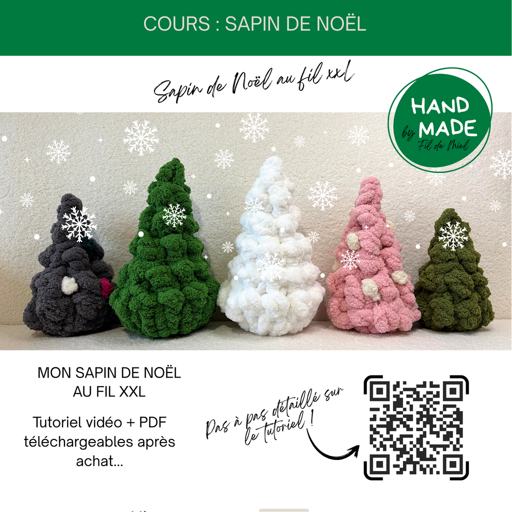 Tutoriel PDF + vidéo - Sapins de Noël en fil XXL