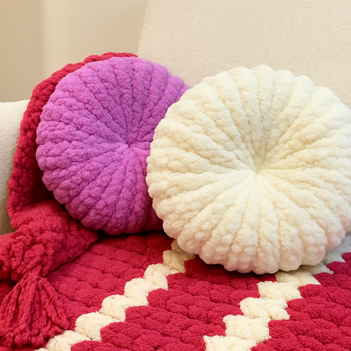 Tutoriel - cours débutant – Réaliser votre coussin rond fait main