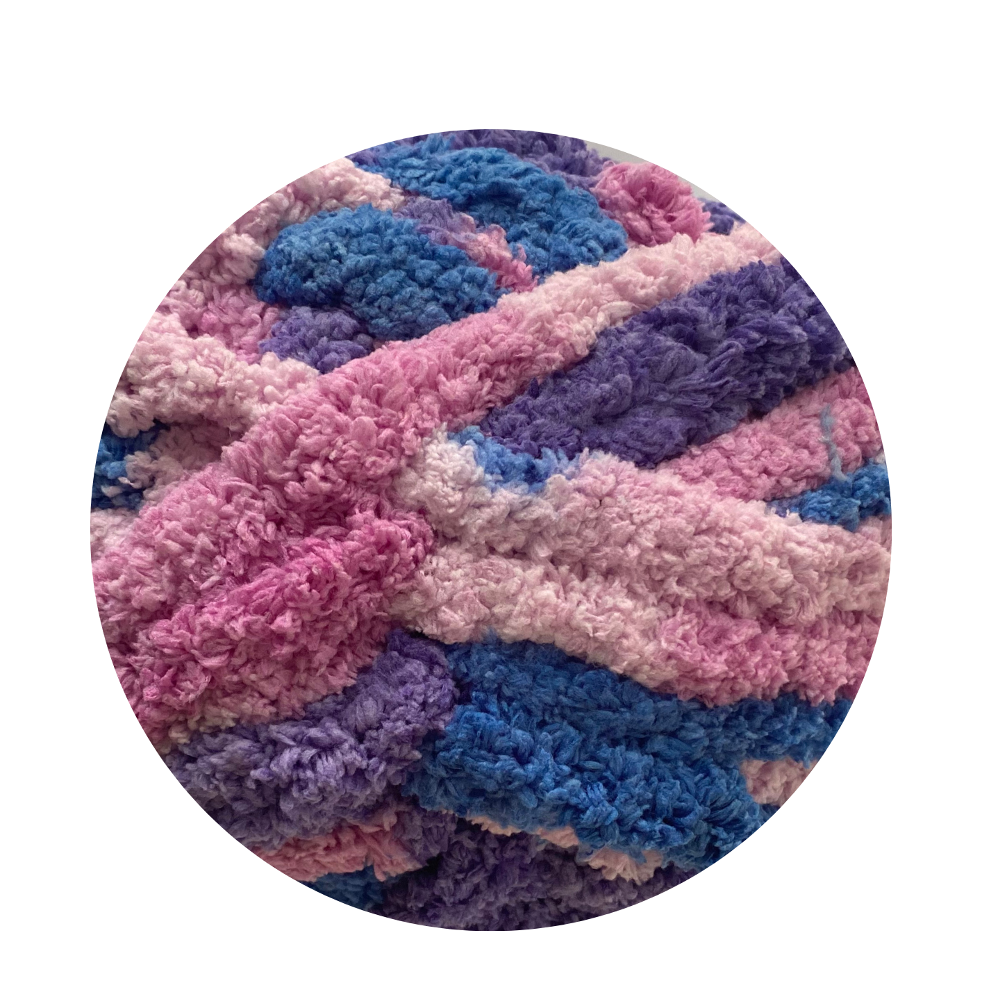 Laine XXL myrtille sauvage bleu - Fil chenille fruité ultra doux